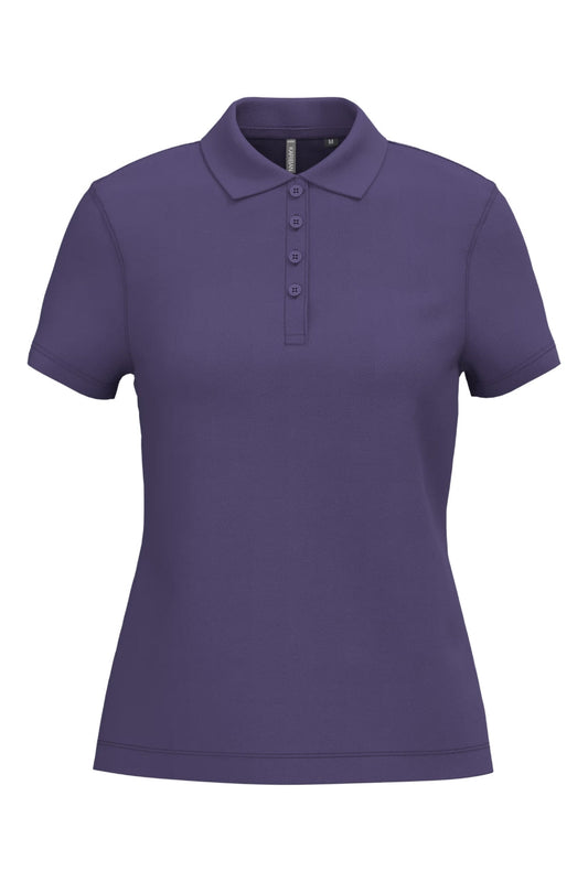 Women's Short-Sleeve Cotton Piqué Polo - 180 g/m²