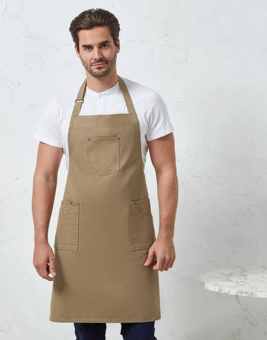 Tablier de cuisine à bavette ’Chino’ - Beige