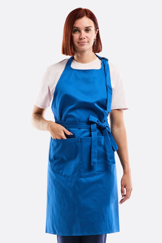 Tablier de cuisine personnalisé ’Le choix du chef’ - 100% coton biologique - Bleu Océan