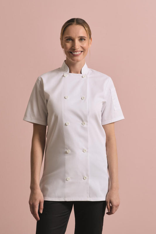 Veste de Chef Femme à Manches Courtes