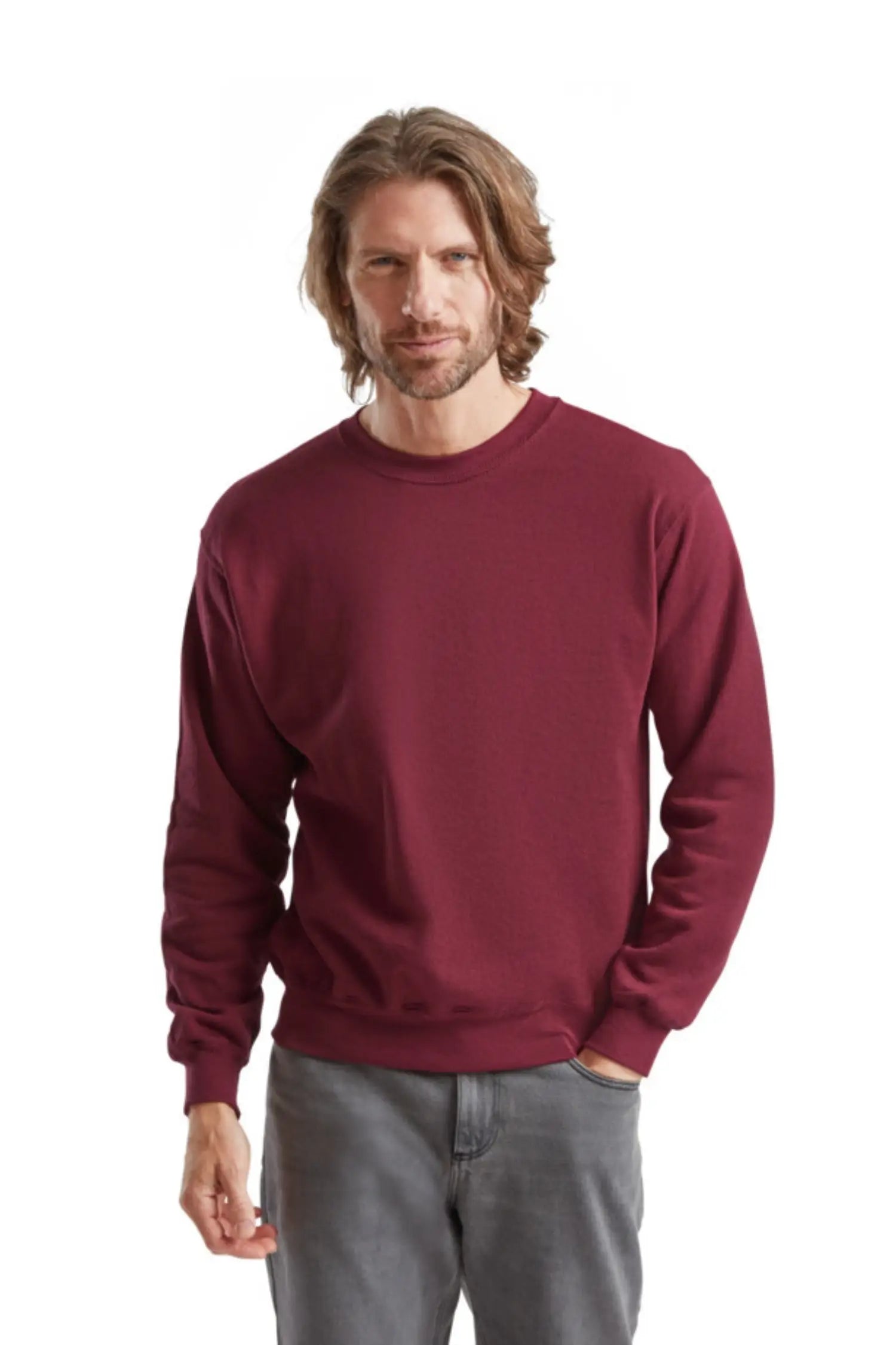 Sweat-shirt Unisex Classic - Fruit of the loom - S / Bordeaux