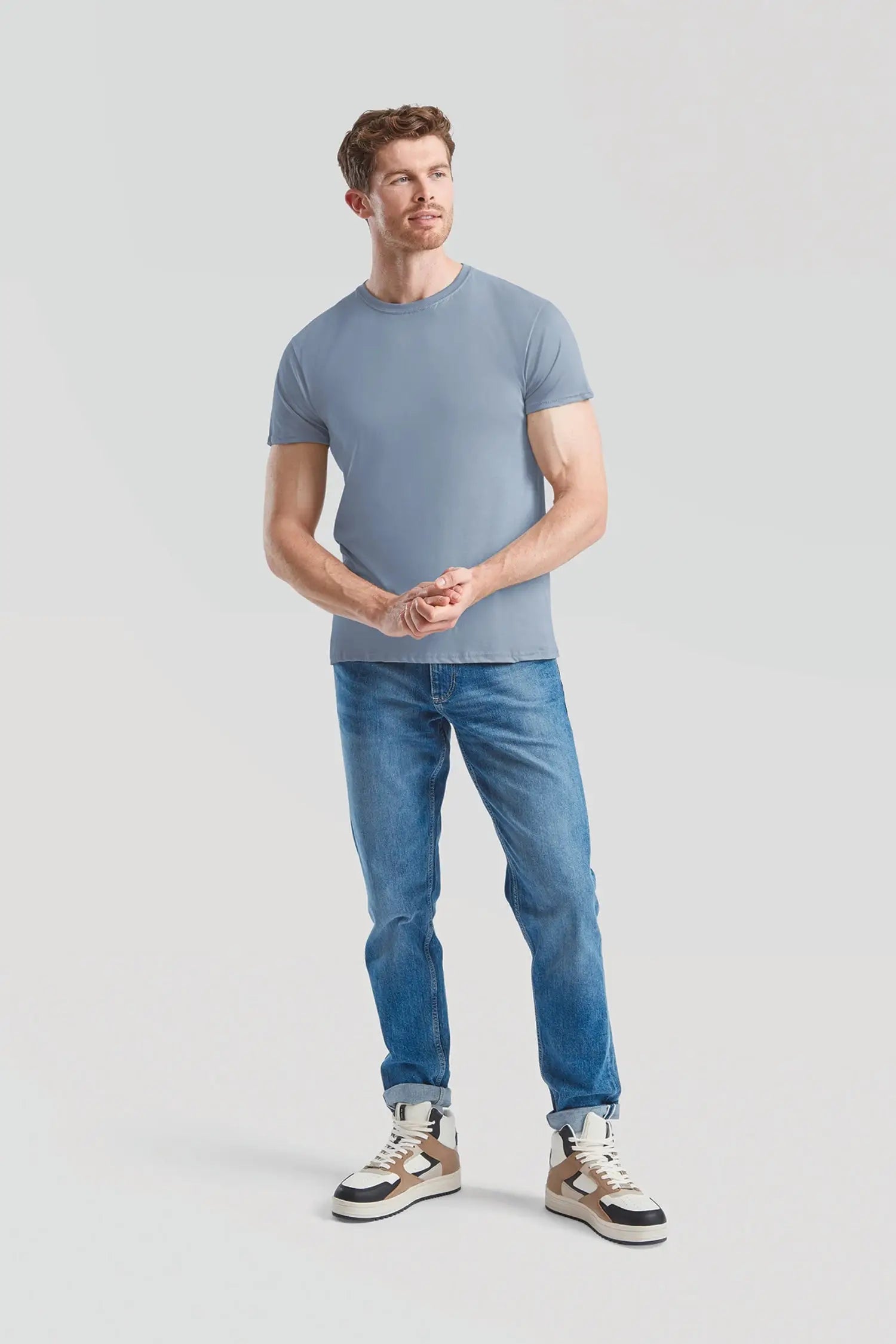 T-shirt Homme - Fruit of the Loom - Iconic - 150 g/m² - Bleu clair / S