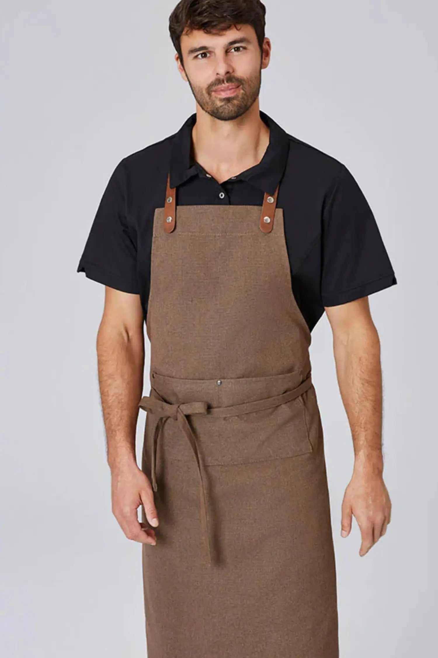 Tablier Cuisine Denim - Caramel