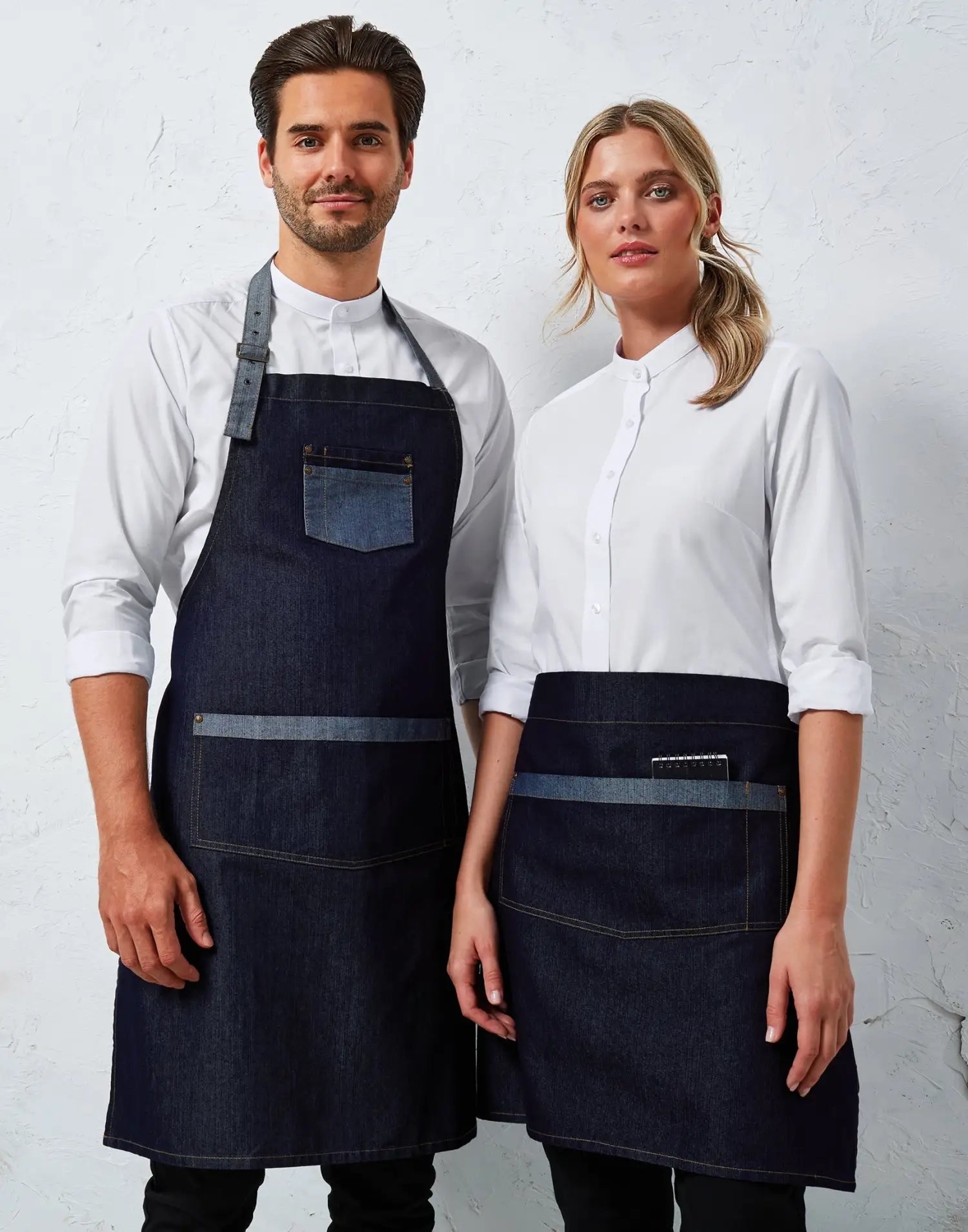 Tablier de cuisine denim à bavette