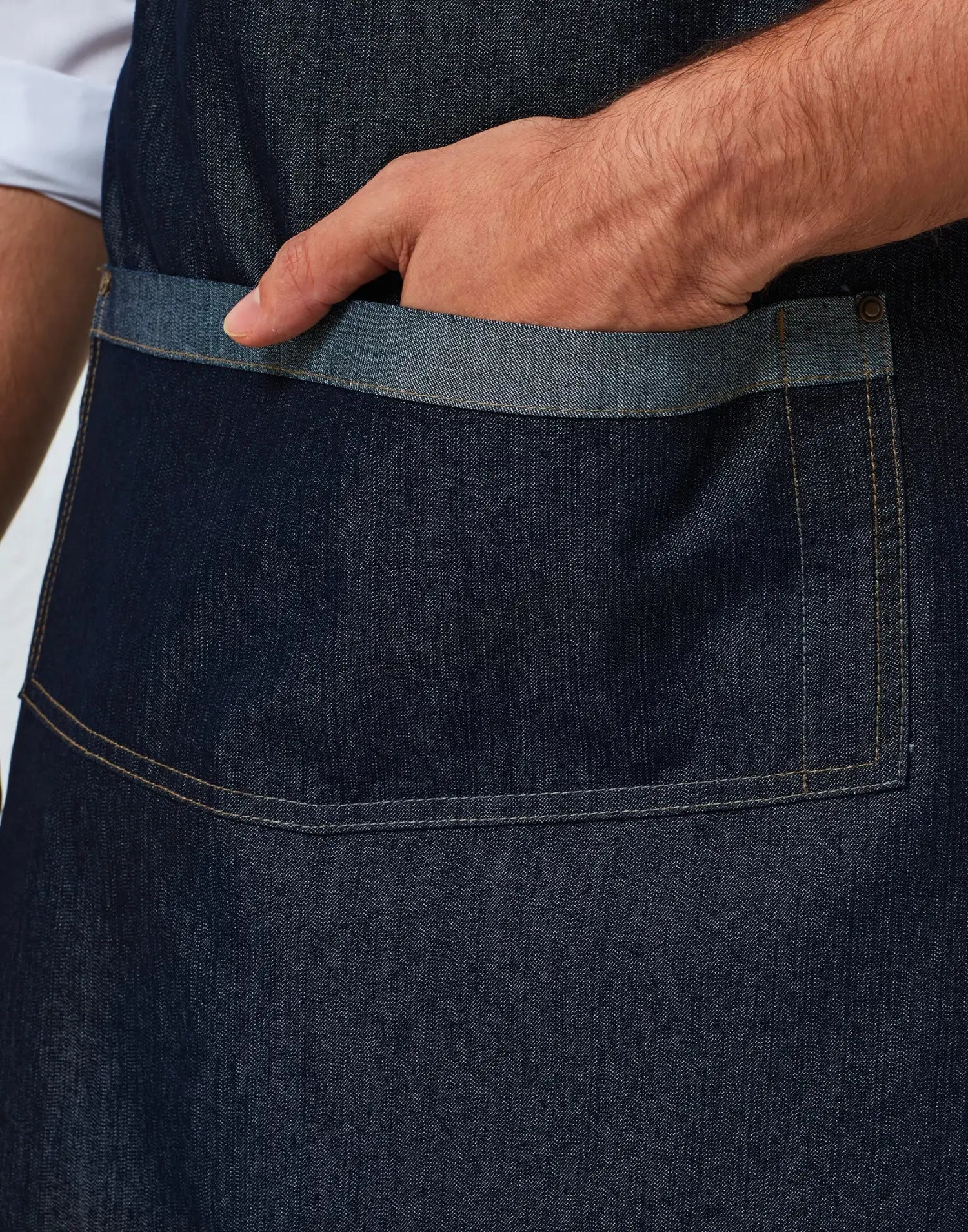 Tablier de cuisine denim à bavette