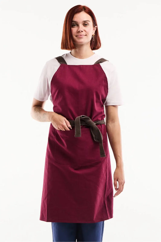 Tablier de cuisine Heavy coton 100% coton Bio - Bordeaux