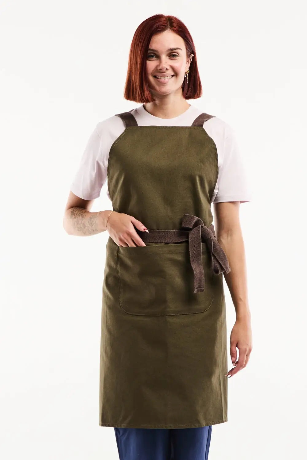 Tablier de cuisine Heavy coton 100% coton Bio - Vert Mousse