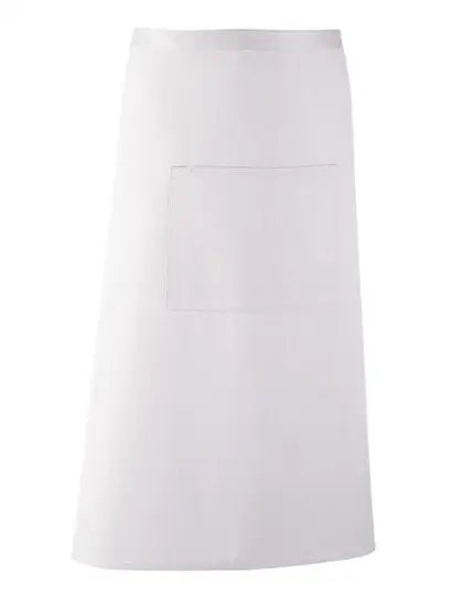 Tablier de cuisine long personnalisé - Blanc