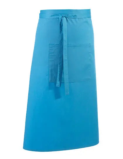 Tablier de cuisine long personnalisé - Bleu Turquoise