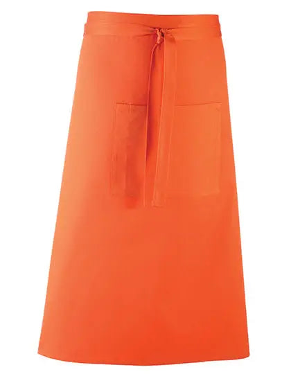 Tablier de cuisine long personnalisé - Orange vrai