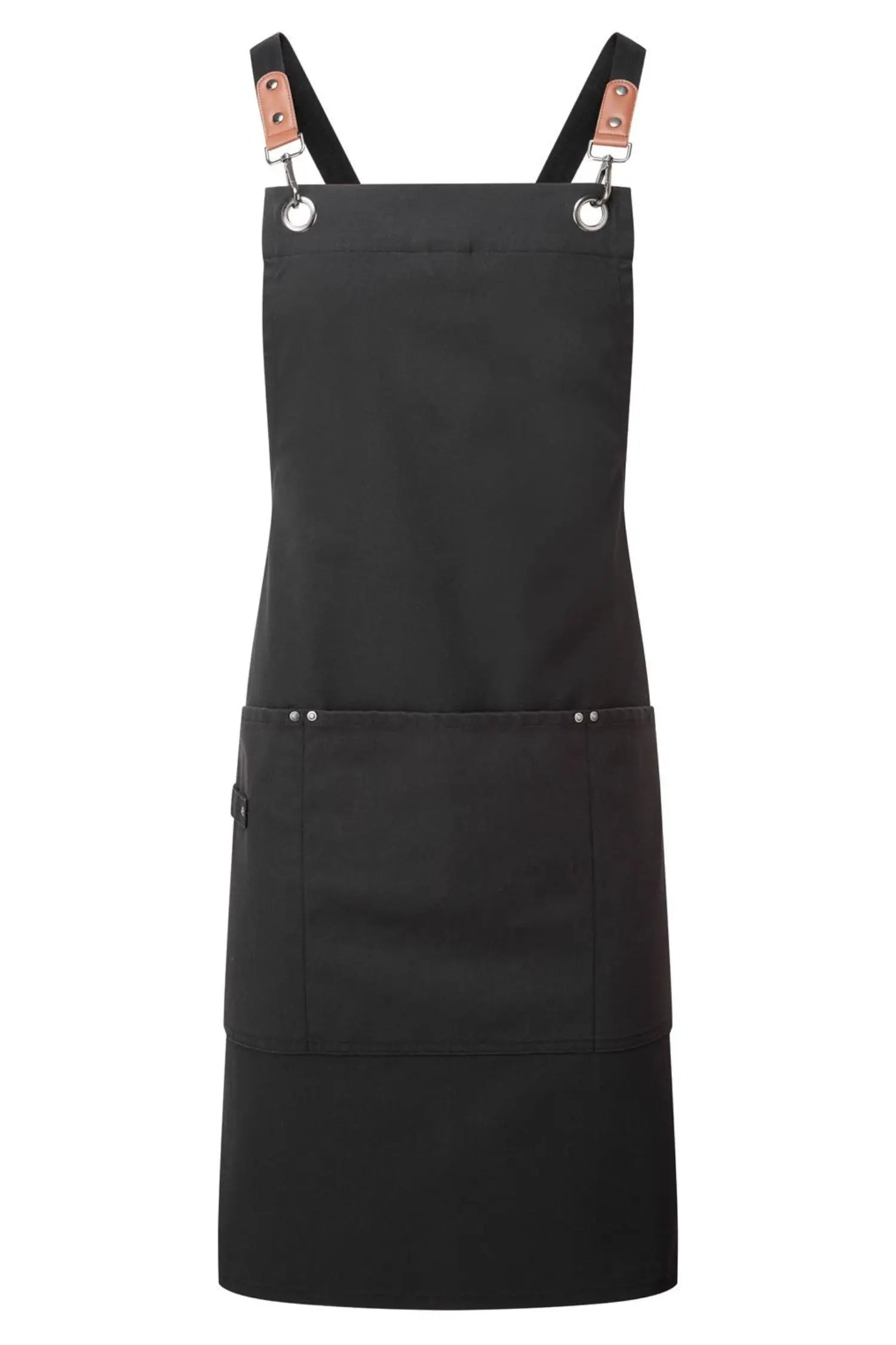 Tablier de cuisine personnalisé Bavette à Bretelles Croisées Clip’n’Clasp - Noir
