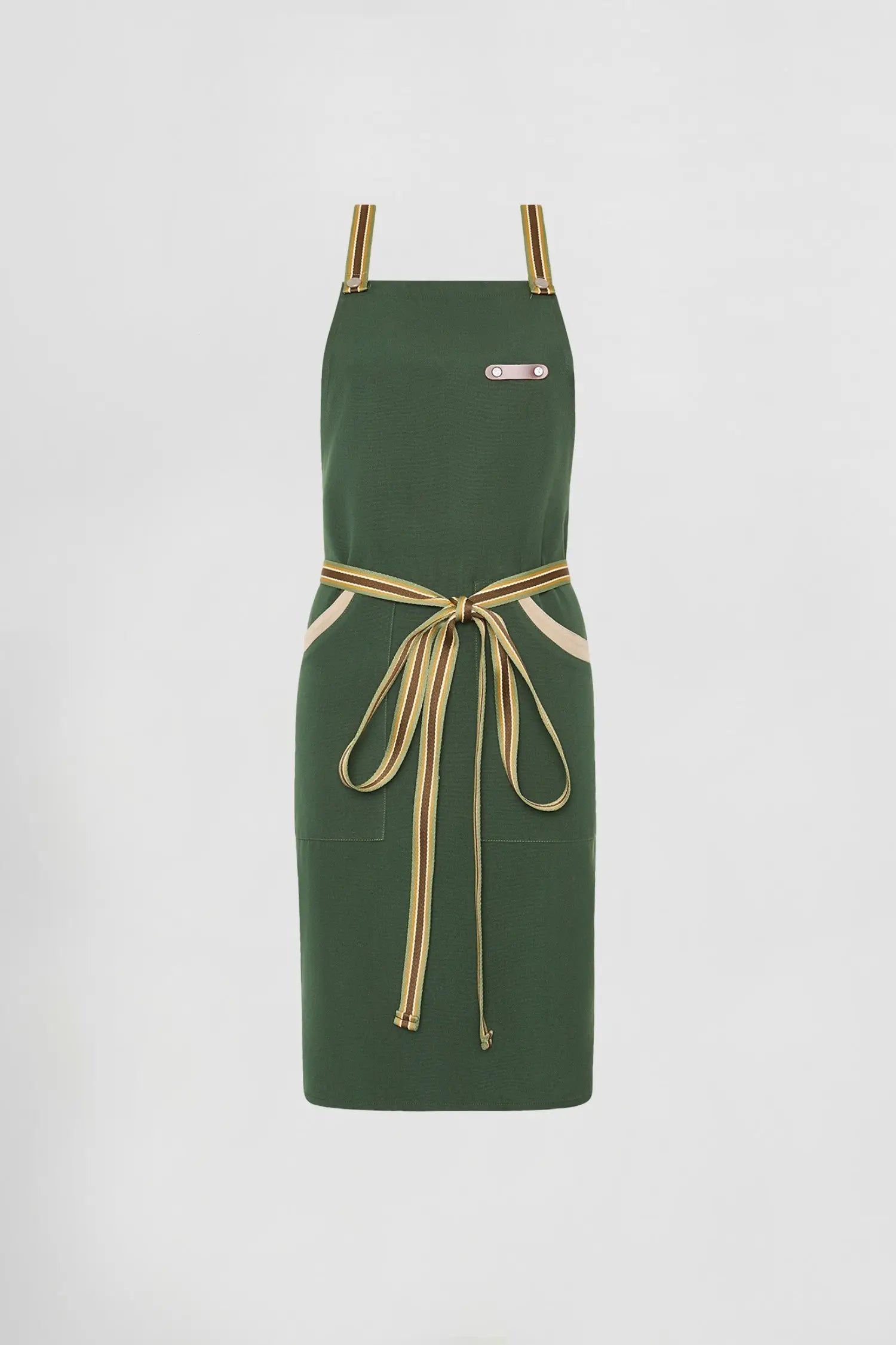 Tablier de cuisine personnalisé bicolore à bavette