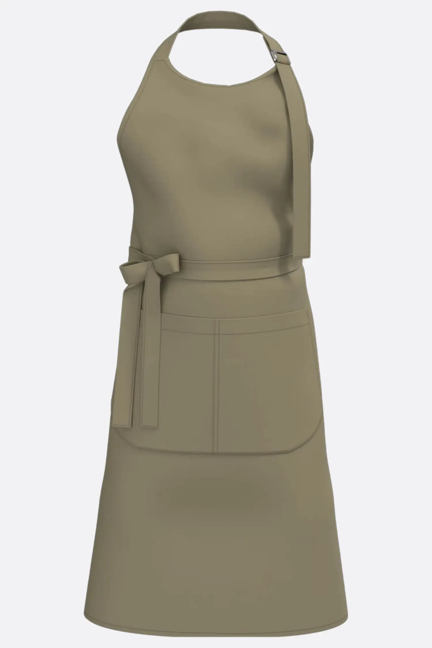 Tablier de cuisine personnalisé ’Le choix du chef’ - 100% coton biologique - Vert olive