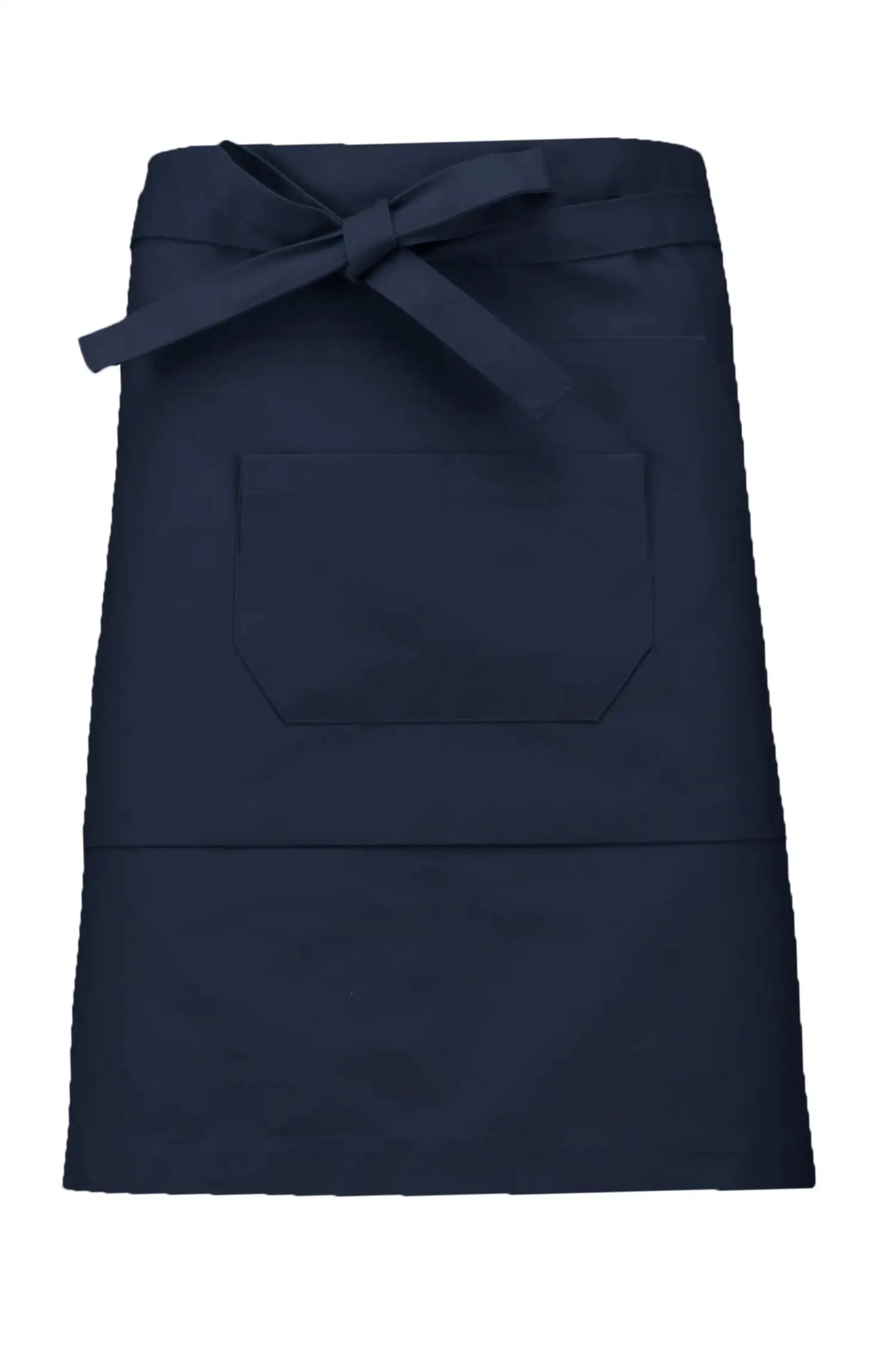 Tablier de cuisine personnalisé Mi-Long Personnalisable avec Double Poche - 100% Coton - Bleu marine