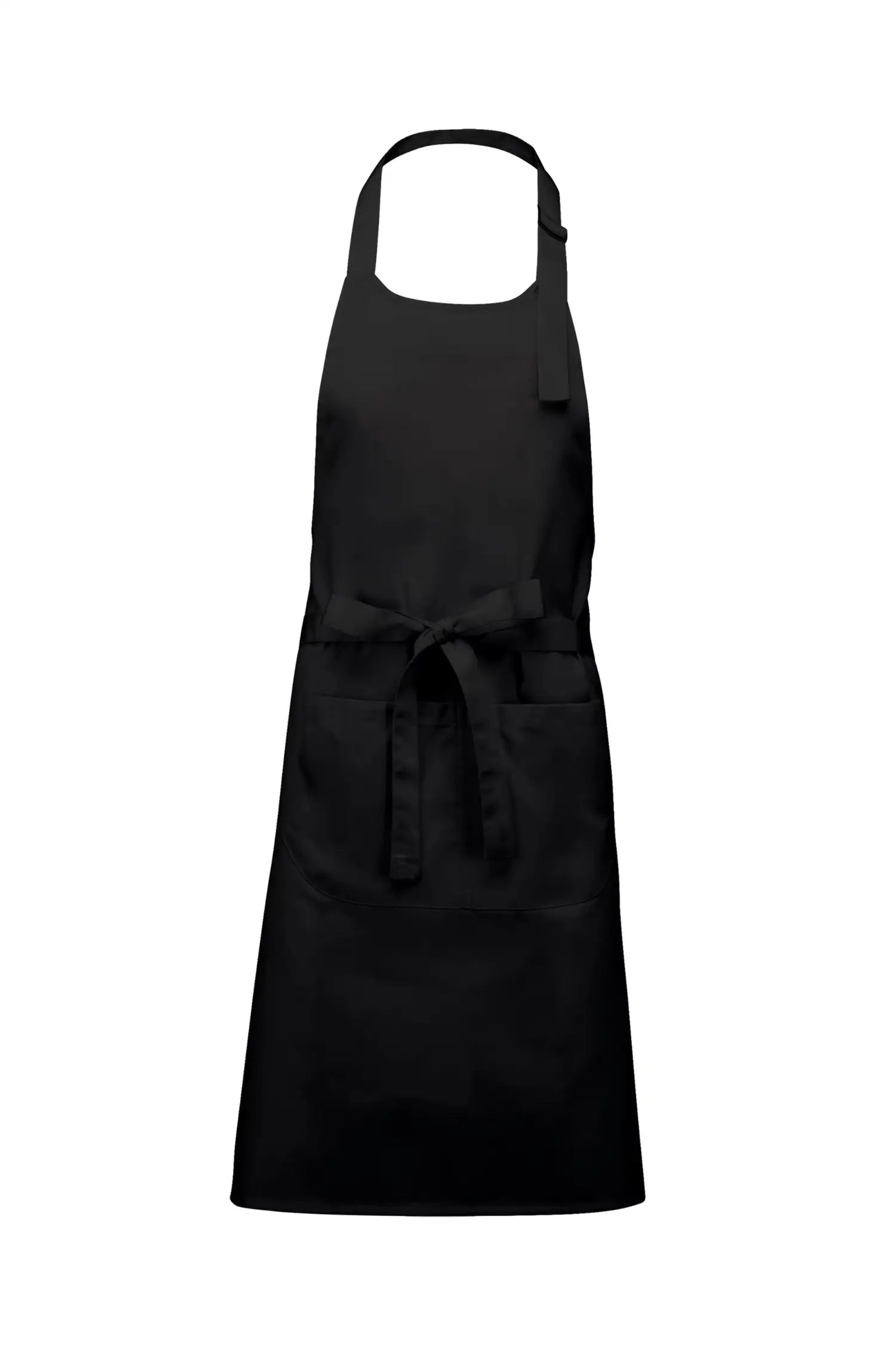 Tablier de cuisine de cuisine Polycoton Classique Personnalisé - Noir