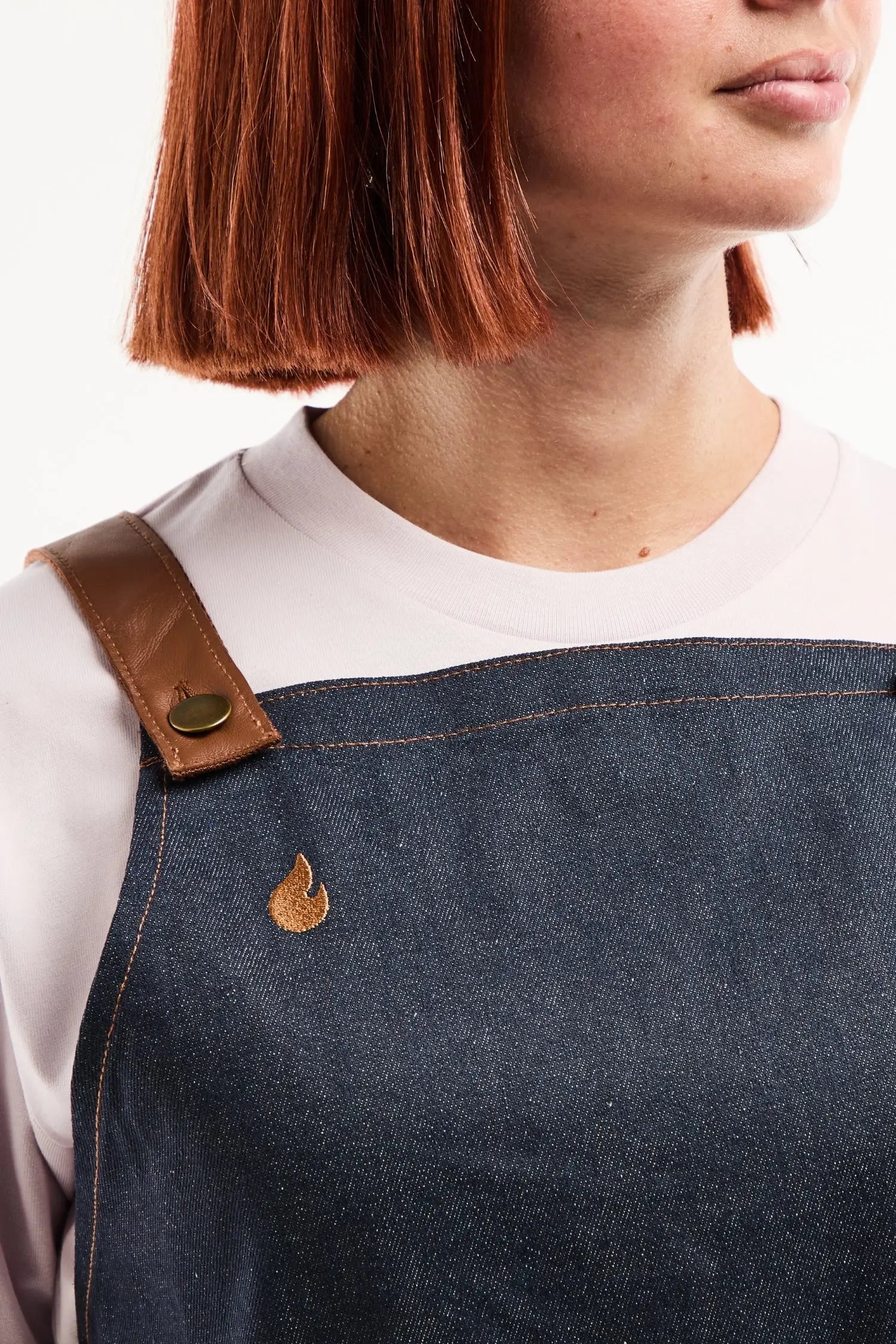 Tablier en Denim Flamme by Unichef – 100% Coton