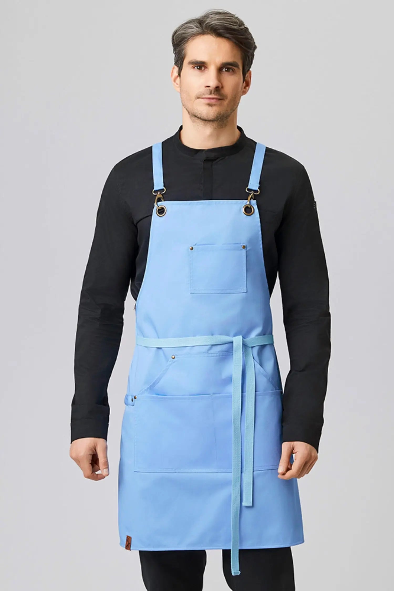 Tablier premium à Bavette - Bleu ciel