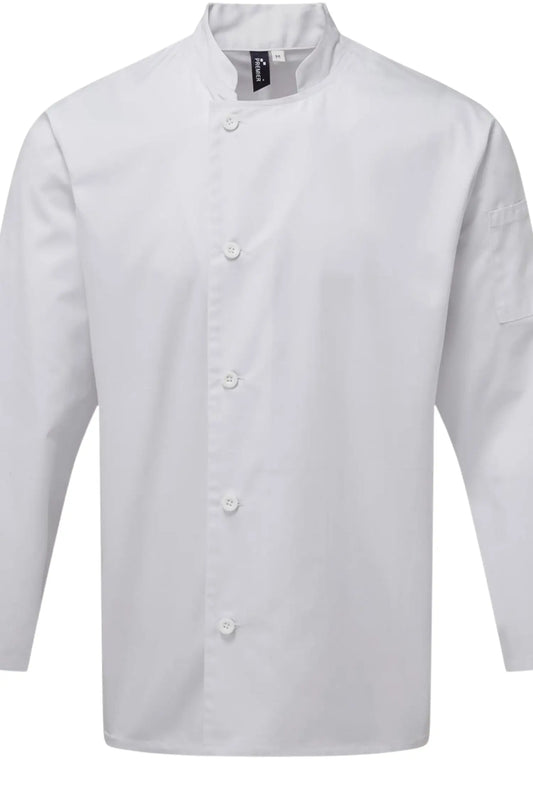 'Essential' Long-Sleeve Chef Jacket with Resin Buttons